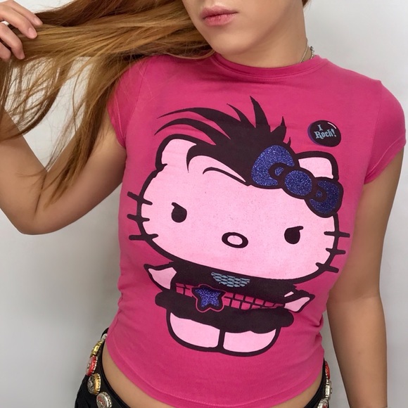 Punk Rock Hello Kitty Tee